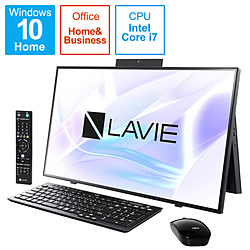NEC PC-HA970RAB デスクトップパソコン LAVIE Home All-in-one(HA970/RA ダブルチューナ搭載) ファインブラック [27型 /intel Core i7 /メモリ:8GB /HDD:3TB /SSD:256GB /2020年春モデル]