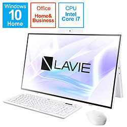 NEC PC-HA700RAW デスクトップパソコン LAVIE Home All-in-one(HA700/RA) ファインホワイト [27型 /intel Core i7 /メモリ:8GB /SSD:512GB /2020年春モデル]