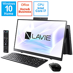 NEC PC-HA770RAB デスクトップパソコン LAVIE Home All-in-one(HA770/RA ダブルチューナ搭載) ファインブラック [23.8型 /intel Core i7 /メモリ:8GB /HDD:3TB /SSD:256GB /2020年春モデル]