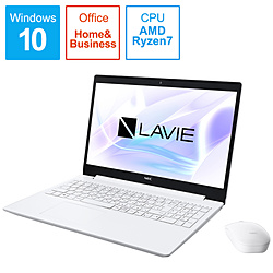 NEC ノートパソコン LAVIE Note Standard(NS600/RA) カームホワイト PC-NS600RAW-2 [15.6型 /Windows10 Home /AMD Ryzen 7 /Office HomeandBusiness /メモリ:8GB /SSD:512GB /2020年春モデル]