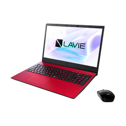 NEC ノートパソコン LAVIE N15(N1575/AA) カームレッド PC-N1575AAR [15.6型 /Windows10 Home /intel Core i7 /Office HomeandBusiness /メモリ:8GB /SSD:512GB /2020年夏モデル]