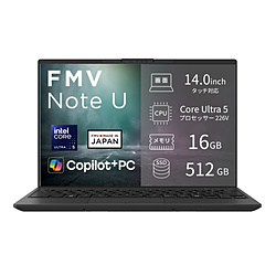 FUJITSU ノートパソコン FMV Note Uシリーズ U59-L1(タッチパネル) ピクトブラック FMVU59L1BA