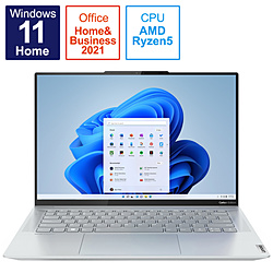 Lenovo ノートパソコン Yoga Slim 760 Carbon【有機EL】 クラウドグレー 82L0003GJP [14.0型 /Windows11 Home /AMD Ryzen 5 /メモリ:8GB /SSD:512GB /Office HomeandBusiness /2021年12月モデル]