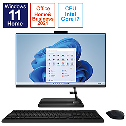 Lenovo F0GH00CSJP デスクトップパソコン IdeaCentre AIO 370i ブラック [23.8型 /intel Core i7 /メモリ:8GB /SSD:512GB /2022年8月モデル]