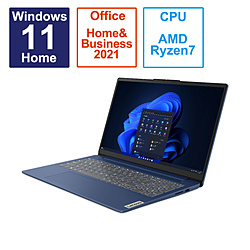 Lenovo ノートパソコン IdeaPad Slim 3 Gen 8 アビスブルー 82XM006EJP [15.6型 /Windows11 Home /AMD Ryzen 7 /メモリ:16GB /SSD:512GB /Office HomeandBusiness /日本語版キーボード /2023年4月モデル]