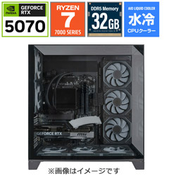 Rabbit0 Studio RBST-7800X3D-5070SBK ゲーミングデスクトップパソコン (RTX 5070) ブラック [Windows11 Home /AMD Ryzen7 /メモリ:32GB /SSD:1TB /Officeソフト無し]