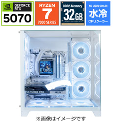 Rabbit0 Studio RBST-7800X3D-5070SWH ゲーミングデスクトップパソコン (RTX 5070) ホワイト [Windows11 Home /AMD Ryzen7 /メモリ:32GB /SSD:1TB /Officeソフト無し]