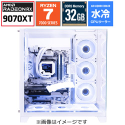 Rabbit0 Studio RBST-7800X3D-9070WH ゲーミングデスクトップパソコン (RX 9070 XT) ホワイト [Windows11 Home /AMD Ryzen7 /メモリ:32GB /SSD:1TB /Officeソフト無し]