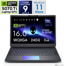 DELL NAA96-FNE ゲーミングノートパソコン Alienware 16 Area-51(RTX 5070Ti) リキッド ティール