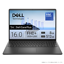 DELL ノートパソコン Dell 16(DC16250) カーボンブラック ND46-FWBC [16.0型 /Windows11 Home /intel Core 5 /メモリ:8GB /SSD:512GB /無し /日本語版キーボード /2025年秋冬モデル]
