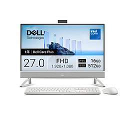 DELL AD69-GHC モニター一体型デスクトップPC Dell 27(EC27250) パールホワイト [27型 /Windows11 Home /intel Core 7 /メモリ:16GB /SSD:512GB /無し /2026年春モデル]