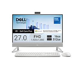 DELL AD69-GHM3C モニター一体型デスクトップPC Dell 27(EC27250) パールホワイト [27型 /Windows11 Home /intel Core 7 /メモリ:16GB /SSD:512GB /M365 (24か月) or Office 選択可能 /2026年春モデル]