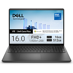 DELL ノートパソコン Dell 16(DC16250 ) カーボンブラック ND56-GNM3BC [16.0型 /Windows11 Home /intel Core 5 /メモリ:16GB /SSD:512GB /Microsoft 365 Personal /日本語版キーボード /2026年春モデル]