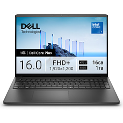 DELL ノートパソコン Dell 16(DC16250 ) カーボンブラック ND76-GNBC [16.0型 /Windows11 Home /intel Core 7 /メモリ:16GB /SSD:1TB /無し /日本語版キーボード /2026年春モデル]