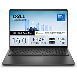 DELL ノートパソコン Dell 16(DC16250 ) カーボンブラック ND76-GNM3BC [16.0型 /Windows11 Home /intel Core 7 /メモリ:16GB /SSD:1TB /Microsoft 365 Personal /日本語版キーボード /2026年春モデル]
