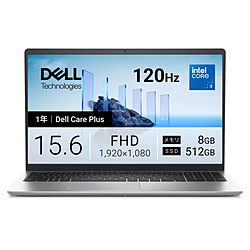 DELL ノートパソコン Dell 15(DC15250) プラチナシルバー ND25-GNSC [15.6型 /Windows11 Home /intel Core 3 /メモリ:8GB /SSD:512GB /無し /日本語版キーボード /2026年夏モデル]