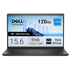 DELL ノートパソコン Dell 15(DC15250) カーボンブラック ND55-GNBC [15.6型 /Windows11 Home /intel Core i5 /メモリ:16GB /SSD:512GB /無し /日本語版キーボード /2026年夏モデル]