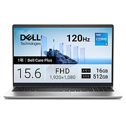 DELL ノートパソコン Dell 15(DC15250) プラチナシルバー ND55-GNSC [15.6型 /Windows11 Home /intel Core i5 /メモリ:16GB /SSD:512GB /無し /日本語版キーボード /2026年夏モデル]