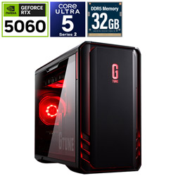 mouse DGI5G60BC21U2NH3B ゲーミングデスクトップパソコン G TUNE(RTX 5060) ブラック [Windows11 Home /intel Core Ultra 5 /メモリ:32GB /SSD:1TB /Officeソフト無し]