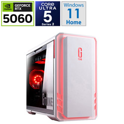 mouse DGI5G60BC21U2NH3W ゲーミングデスクトップパソコン G TUNE(RTX 5060) ホワイト [Windows11 Home /intel Core Ultra 5 /メモリ:32GB /SSD:1TB /Officeソフト無し]