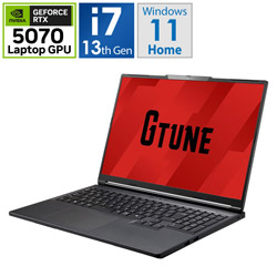 mouse P6I7G70BC2213H ゲーミングノートパソコン G TUNE 16(RTX 5070) ブラック