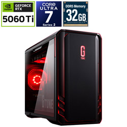mouse DGI7G6T8BC21U2NH3B ゲーミングデスクトップパソコン G TUNE(RTX 5060 Ti ) ブラック [Windows11 Home /intel Core Ultra 7 /メモリ:32GB /SSD:1TB /Officeソフト無し]