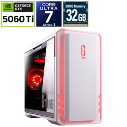 mouse DGI7G6T8BC21U2NH3W ゲーミングデスクトップパソコン G TUNE(RTX 5060 Ti ) ホワイト [Windows11 Home /intel Core Ultra 7 /メモリ:32GB /SSD:1TB /Officeソフト無し]