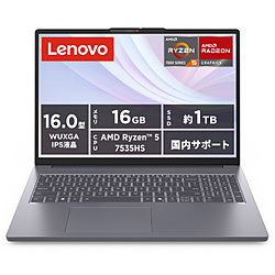 Lenovo ノートパソコン IdeaPad Slim3 Gen10 83K8007DJP [16.0型 /Windows11 Home /AMD Ryzen 5 /メモリ:16GB /SSD:1TB /M365 (24か月) or Office 選択可能 /日本語版キーボード /2025年12月モデル]