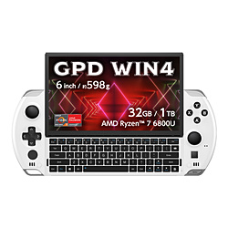 TENKU GPDWIN4-WT32-1R ポータブルゲーミングPC GPD WIN4 ピュアホワイト [6.0型 /Windows11 Home /AMD Ryzen 7 /メモリ:32GB /SSD:1TB /WPS Office /英語版キーボード /2023年5月モデル]