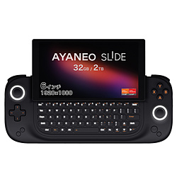 AYANEO AYASL-B3220R ポータブルゲーミングPC AYANEO SLIDE ブライトブラック [6.0型 /Windows11 Home /AMD Ryzen 7 /メモリ:32GB /SSD:2TB /2024年2月モデル]