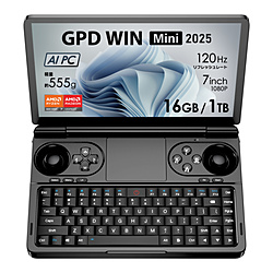 GPDMINI-25BK-1610R ポータブルゲーミングPC GPD WIN Mini 2025 ブラック [7.0型 /Windows11 Home /AMD Ryzen 7 /メモリ:16GB /SSD:1TB /英語版キーボード /2025年3月モデル]