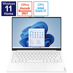 Lenovo ノートパソコン Yoga Slim 750i Carbon ムーンホワイト 82EV007JJP [13.3型 /Windows11 Home /intel Core i7 /メモリ:8GB /SSD:512GB /Office HomeandBusiness /2021年12月モデル]
