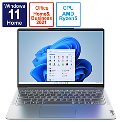 Lenovo ノートパソコン IdeaPad Slim560Pro クラウドグレー 82L7006JJP [14.0型 /Windows11 Home /AMD Ryzen 5 /メモリ:16GB /SSD:512GB /Office HomeandBusiness /2021年12月モデル]