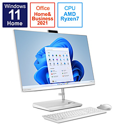 Lenovo F0FY0025JP デスクトップパソコン IdeaCentre AIO360 ホワイト [27型 /AMD Ryzen7 /メモリ:16GB /SSD:512GB /2021年12月モデル]