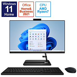Lenovo F0G10046JP デスクトップパソコン IdeaCentre AIO360 ブラック [23.8型 /AMD Ryzen7 /メモリ:8GB /SSD:512GB /2021年12月モデル]