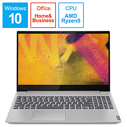 Lenovo ノートパソコン ideapad S340 プラチナグレー 81NC002JJP [15.6型 /Windows10 Home /AMD Ryzen 5 /Office HomeandBusiness /メモリ:8GB /SSD:256GB /2019年9月モデル]