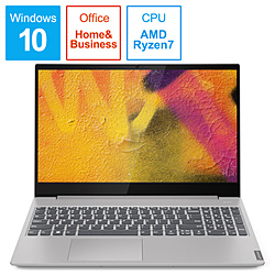 Lenovo ノートパソコン ideapad S340 プラチナグレー 81NC003PJP [15.6型 /Windows10 Home /AMD Ryzen 7 /Office HomeandBusiness /メモリ:8GB /SSD:512GB /2019年9月モデル]