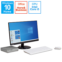 Lenovo JPMINI502 デスクトップパソコン IdeaCentre Mini550i ミネラルグレー [23.8型 /intel Core i5 /メモリ:8GB /SSD:256GB /2020年12月モデル]