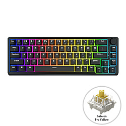 GAMESENSE Clutch Black Keyboard Gateron Pro イエロー軸(英語配列) gs-clutch-black-gr-yellow