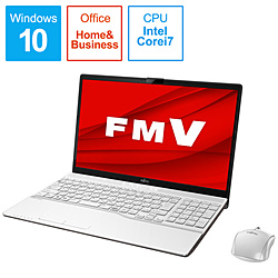 FUJITSU ノートパソコン LIFEBOOK AH53/E2 プレミアムホワイト FMVA53E2W [15.6型 /Windows10 Home /intel Core i7 /Office HomeandBusiness /メモリ:8GB /SSD:512GB /2020年6月モデル]