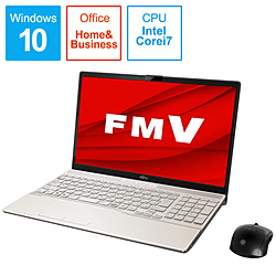 FUJITSU ノートパソコン LIFEBOOK AH53/E2 シャンパンゴールド FMVA53E2G [15.6型 /Windows10 Home /intel Core i7 /Office HomeandBusiness /メモリ:8GB /SSD:512GB /2020年6月モデル]