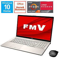 FUJITSU ノートパソコン LIFEBOOK NH78/E3 シャンパンゴールド FMVN78E3GB [17.3型 /Windows10 Home /AMD Ryzen 7 /メモリ:8GB /SSD:1TB /Office HomeandBusiness /日本語版キーボード /2021年1月モデル]