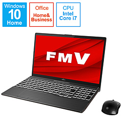 FUJITSU ノートパソコン LIFEBOOK AH-X/F1 ブライトブラック FMVAXF1B [15.6型 /Windows10 Home /intel Core i7 /メモリ:16GB /SSD:1TB /Office HomeandBusiness /日本語版キーボード /2021年春モデル]
