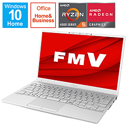 FUJITSU ノートパソコン LIFEBOOK UH75/E3 シルバーホワイト FMVU75E3WB [13.3型 /Windows10 Home /AMD Ryzen 5 /メモリ:8GB /SSD:512GB /Office HomeandBusiness /日本語版キーボード /2020年冬モデル]