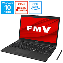 FUJITSU ノートパソコン LIFEBOOK UH95/F1 ピクトブラック FMVU95F1B [13.3型 /Windows10 Home /intel Core i7 /メモリ:8GB /SSD:512GB /Office HomeandBusiness /日本語版キーボード /2021年春モデル]