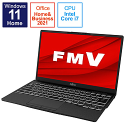 FUJITSU ノートパソコン LIFEBOOK UH90/F3 ピクトブラック FMVU90F3B [13.3型 /Windows11 Home /intel Core i7 /メモリ:8GB /SSD:512GB /Office HomeandBusiness /日本語版キーボード /2021年10月モデル]
