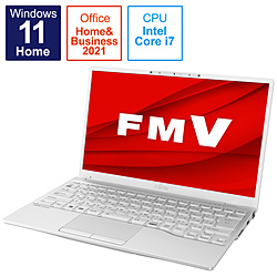 FUJITSU ノートパソコン LIFEBOOK UH90/F3 シルバーホワイト FMVU90F3W [13.3型 /Windows11 Home /intel Core i7 /メモリ:8GB /SSD:512GB /Office HomeandBusiness /日本語版キーボード /2021年10月モデル]