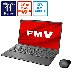 FUJITSU ノートパソコン LIFEBOOK AH53/G2 ブライトブラック FMVA53G2B [15.6型 /Windows11 Home /intel Core i7 /メモリ:8GB /SSD:512GB /Office HomeandBusiness /日本語版キーボード /2022年夏モデル]