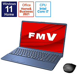 FUJITSU ノートパソコン LIFEBOOK AH53/G2 メタリックブルー FMVA53G2L [15.6型 /Windows11 Home /intel Core i7 /メモリ:8GB /SSD:512GB /Office HomeandBusiness /日本語版キーボード /2022年夏モデル]