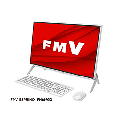 FUJITSU FMVF60G3W デスクトップパソコン ESPRIMO FH60/G3 ホワイト [23.8型 /intel Core i5 /メモリ:8GB /SSD:512GB /2022年11月モデル]